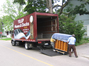 TELEP Pianos & Clocks piano moving truck